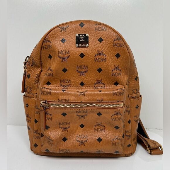 MCM Cognac / Brown Medium Backpack - Picture 1 of 13